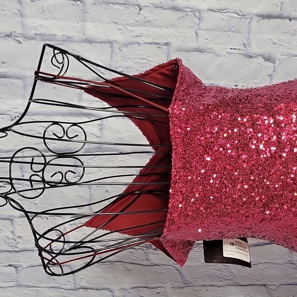 BEAR DANCE BABE‎ SOCIETY Fuchsia Sequined Mini Dress Medium - Picture 6 of 9